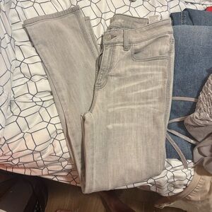 American Eagle Outfitters Light Gray Straight Leg Jeans